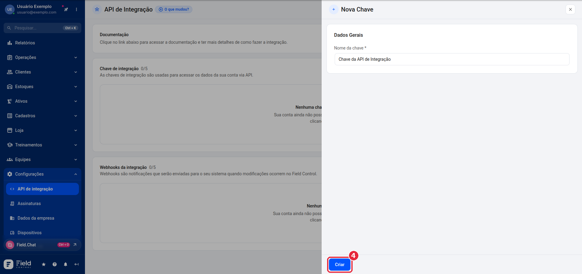 Create button
